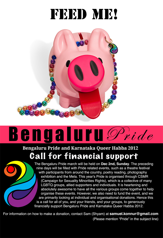 Bengaluru Pride & Karnataka Queer Habba 2012 : Show Your Support!