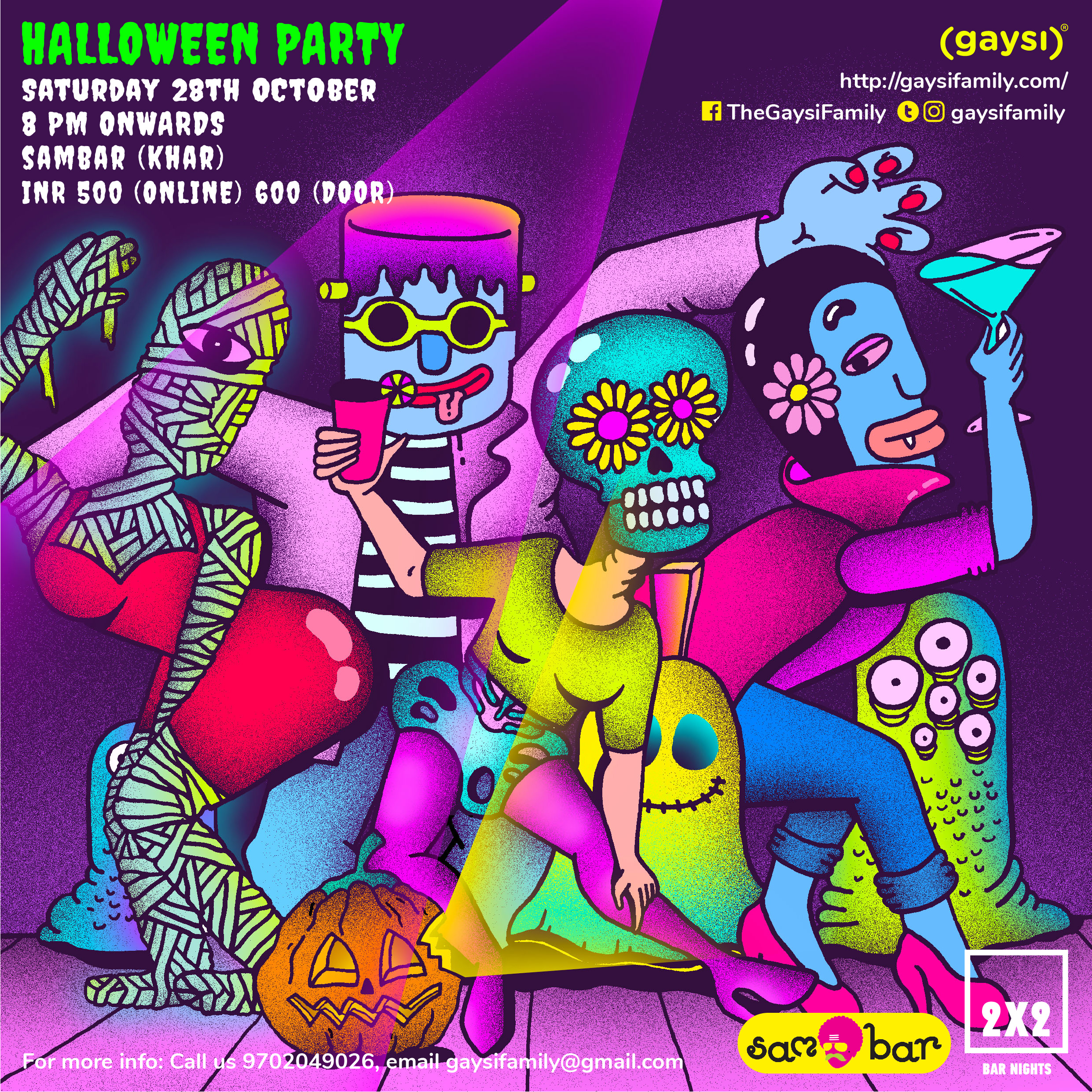 Gaysi Presents 2×2 Bar Nights: Halloween Party