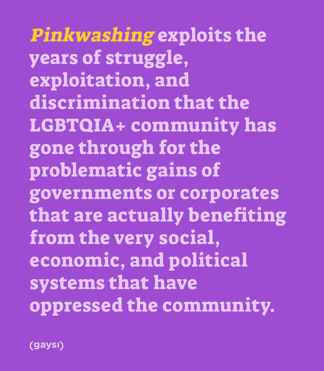 Pinkwashing- Moving Beyond Pride Month